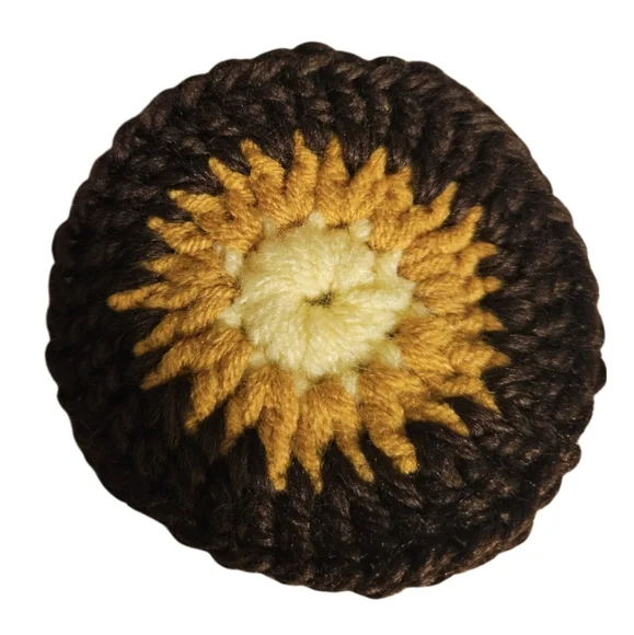 Hand Crafted 2pc Set Crochet Sunflower Coaster Home Decor Floral Retro Mug Rug - Picture 14 of 17